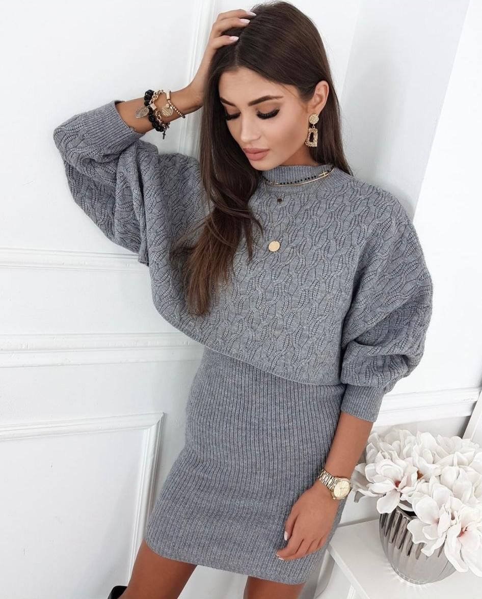Dress Blouse Set - Knitted